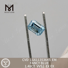 1.48CT VVS2 EM FANCY BLUE CVD diamant online LG611353645丨Messigems 