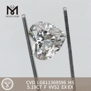 5.19CT F HS VVS2 CVD bedste pris på laboratoriedyrkede diamanter LG611369596丨Messigems