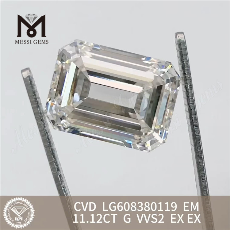 11.12CT EM Grown Brilliance G VVS2 CVD diamant LG608380119丨Messigems 